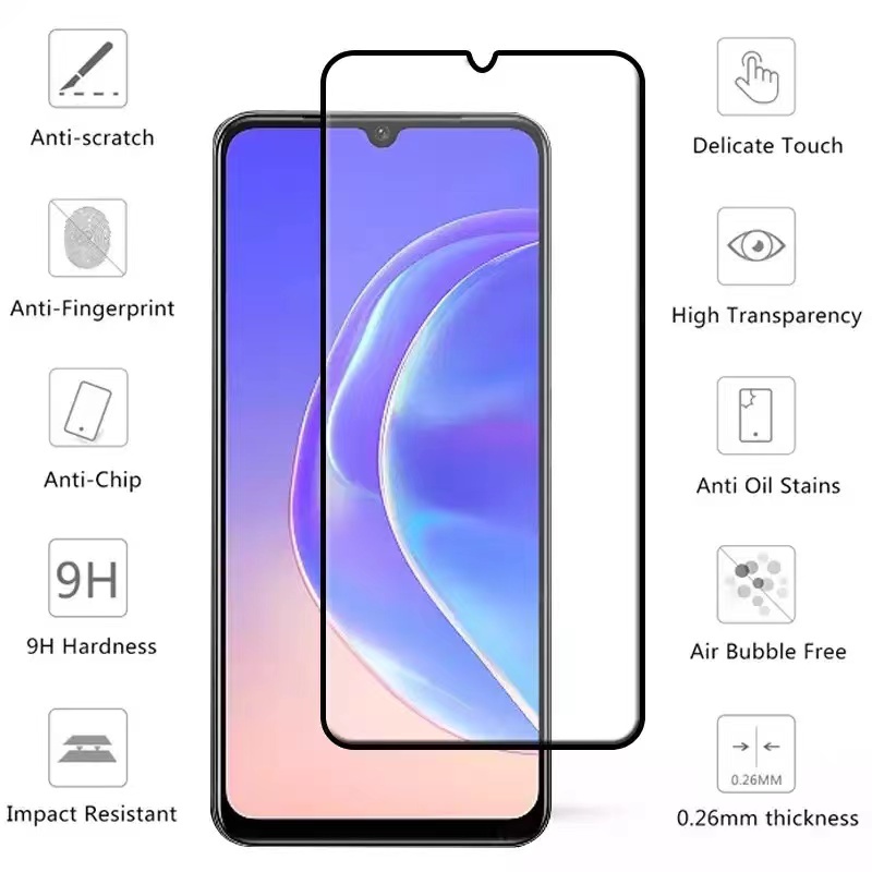 F ฟิล์มกระจกเต็มจอ Vivo V21 5G ฟิล์มกระจกนิรภัยเต็มจอ วีโว่ ฟิล์มกระจกกันกระแทก พร้อมส่งทันที V21 5g
