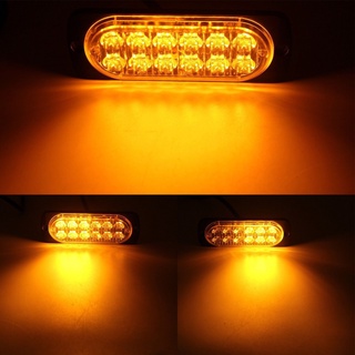 แถบไฟเลี้ยว Led 12V-24v 4 6 12 ดวง สีเหลืองอําพัน สําหรับติดด้านข้างรถบรรทุก