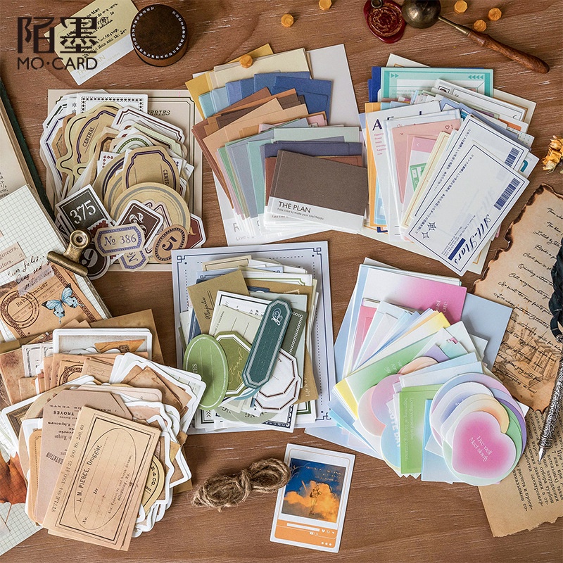 100 ชิ ้ นการเขียนป ้ ายวัสดุกระดาษขยะ Journal Planner Craft กระดาษ Scrapbooking Vintage ตกแต ่ ง Diy Craft อัลบั ้ มภาพ