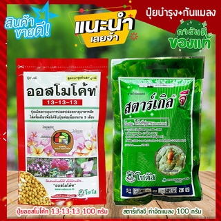 ปุ๋ยบำรุงและกันแมลง🥭ออสโมโค้ท (Osmocote)+สตาร์เกิลจี (Starkle G) 100 กรัม ใช้ได้กับต้นไม้ทุกชนิด