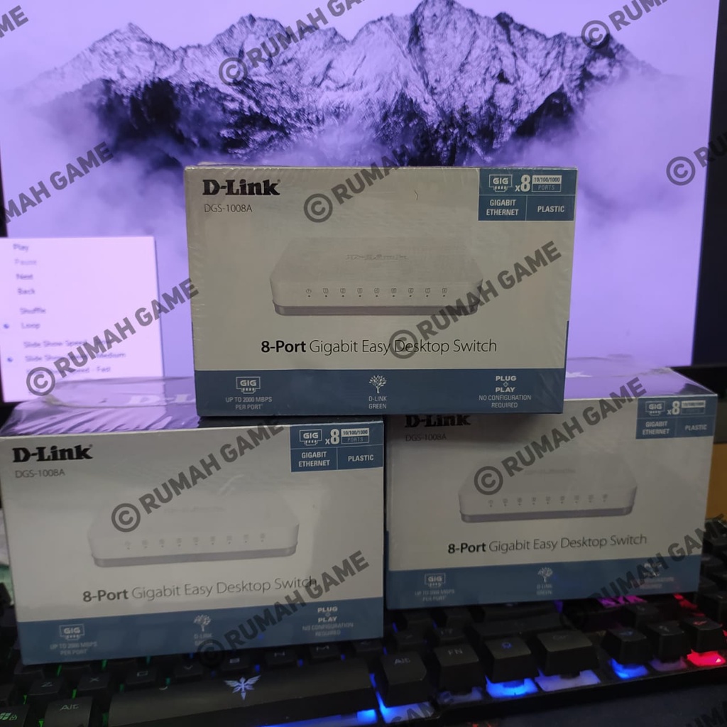 D-Link DGS-1008a C Switch 8 พอร์ต Gigabit ตัวเรือนพลาสติก DGS-1008c