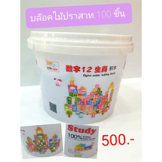 บล็อคไม้ปราสาท 100 ชิ้น