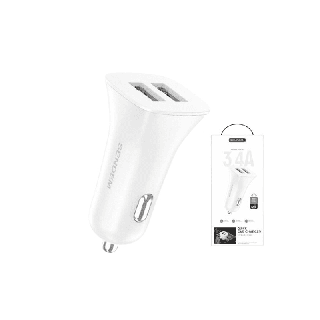 Sendem D66 CAR CHARGER หัวชาร์จในรถยนต์ 3.4A แบบ 2 USB ประกันศูนย์ 1 ปี