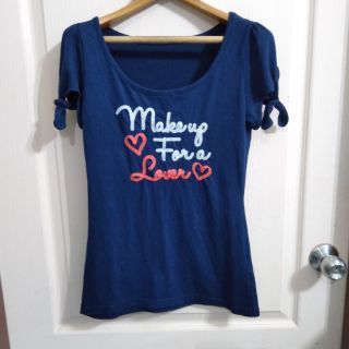 เสื้อสีกรม แต่งโบว์ที่แขน Make for a love