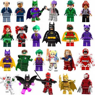 DC แบทแมน Minifigures โจ๊กฮาร์เลย์ควินน์โรบินเข้ากันได้กับเลโก้หน่วยการสร้างของเล่นเด็ก