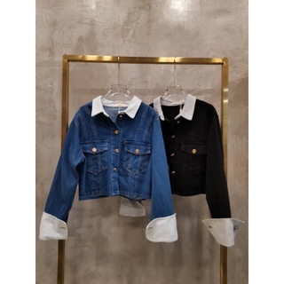 jacket jean ทูโทน  Brand: VSHOPBRAND Code : 9865