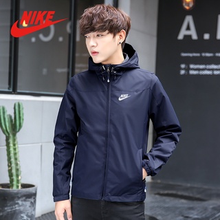 Nike เสื้อแจ็กเก็ตกันฝน มีฮู้ด กันน้ํา กันลม สําหรับเดินป่า กลางแจ้ง