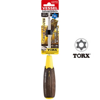 Vessel ไขควง Wood compo หัวTX TORX กันลื่น T30Hx120  No.B-340TX