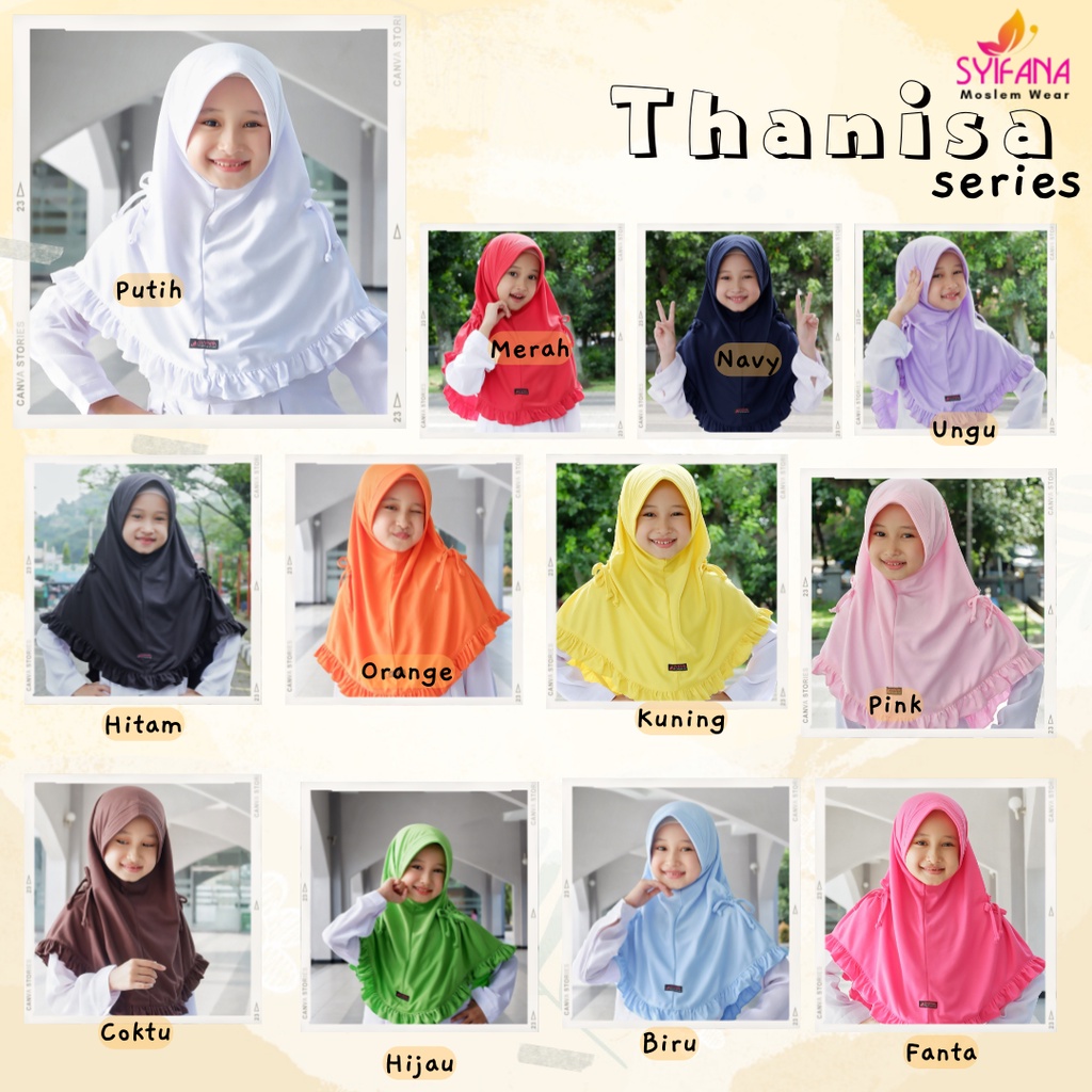Thanisa โมเดลฮิญาบ จากโรงเรียนมัธยมต้น ซิซิฟานา สําหรับเด็กอนุบาล