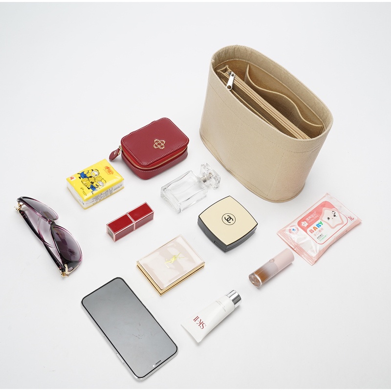 Evertoner Felt Insert กระเป๋าออแกไนเซอร์ กระเป๋าเครื่องสําอาง แบบพกพา สําหรับ Mi Mouse GG