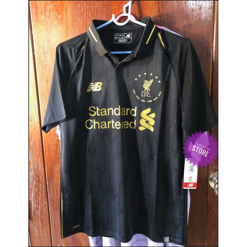 Liverpool เสื้อเหย้าสีดำ 2018/19 ชุดฉลองแชมป์ UCL 6.