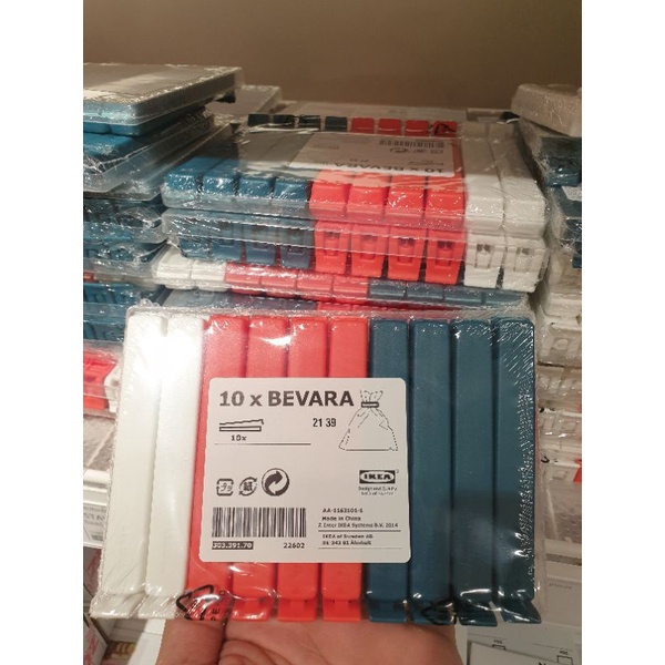 IKEA แท้ B E V A R A ที่หนีบปากถุงคละสี | Shopee Thailand