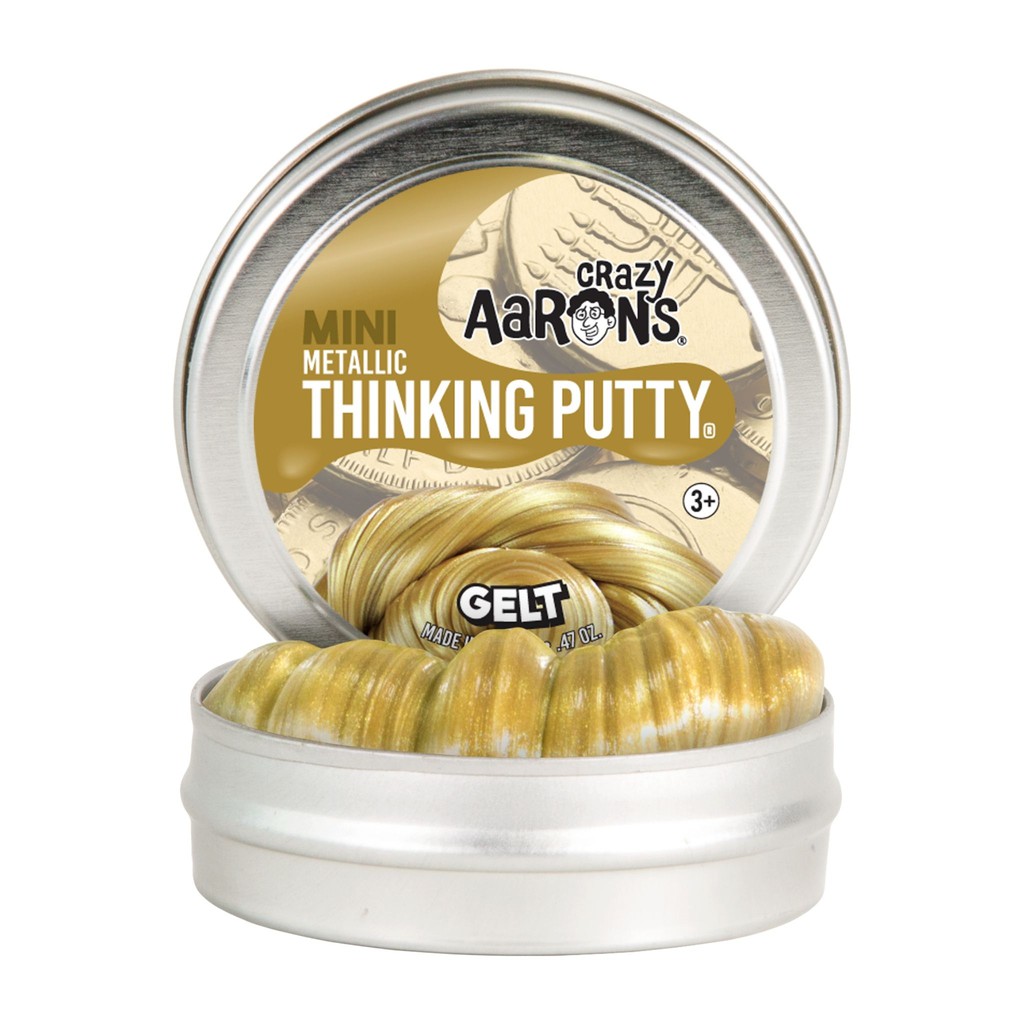 Crazy Aaron's Thinking Putty ดินน้ำมันวิทยาศาสตร์ รุ่น Metallic - GELT สีทอง ขนาด 2 นิ้ว