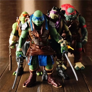 【Good_luck1】4 นินจาของเล่นเต่าทอง TMNT ที่สามารถเคลื่อนย้ายตุ๊กตารุ่นมือ