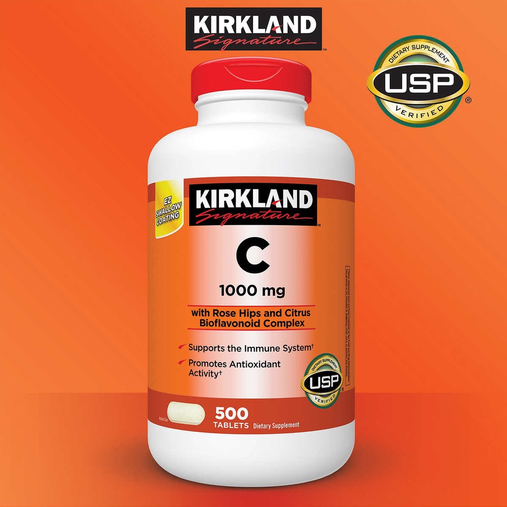 Kirkland Vitamin C 1000 mg  🍊🍊ของแท้จาก อเมริกา100%🍊🍊 EXP 04/28