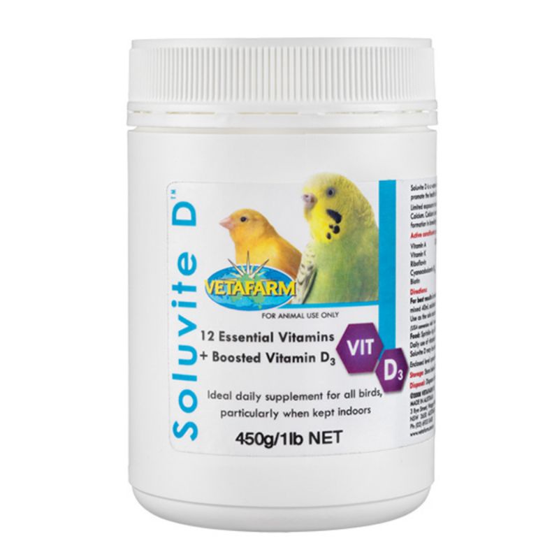 Soluvite D วิตามินสำหรับนก (450g.)