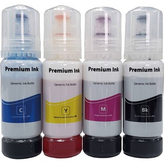 หมึกเติมเกรดพรีเมี่ยม (สีดำ,สีฟ้า,สีชมพู,สีเหลือง) Epson 003 BK,C,M,Y (Premium Lnk) *เเพ็ค 4 ขวด*