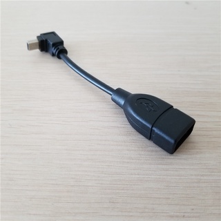 Car Audio 90 Degree Down Elbow Mini USB Male to USB A Female Converter Adapter Data Extension Cable Black 10cm