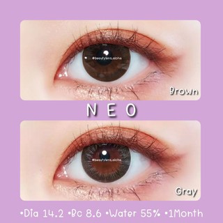 🌈Neo-Brown•Gray☆สายตา 00-1000☆รายเดือน