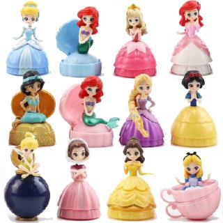 ตุ๊กตาของเล่นรูปทรงแคปซูล elsa anna sofia ของเล่นสําหรับเด็ก 12 ชิ้น