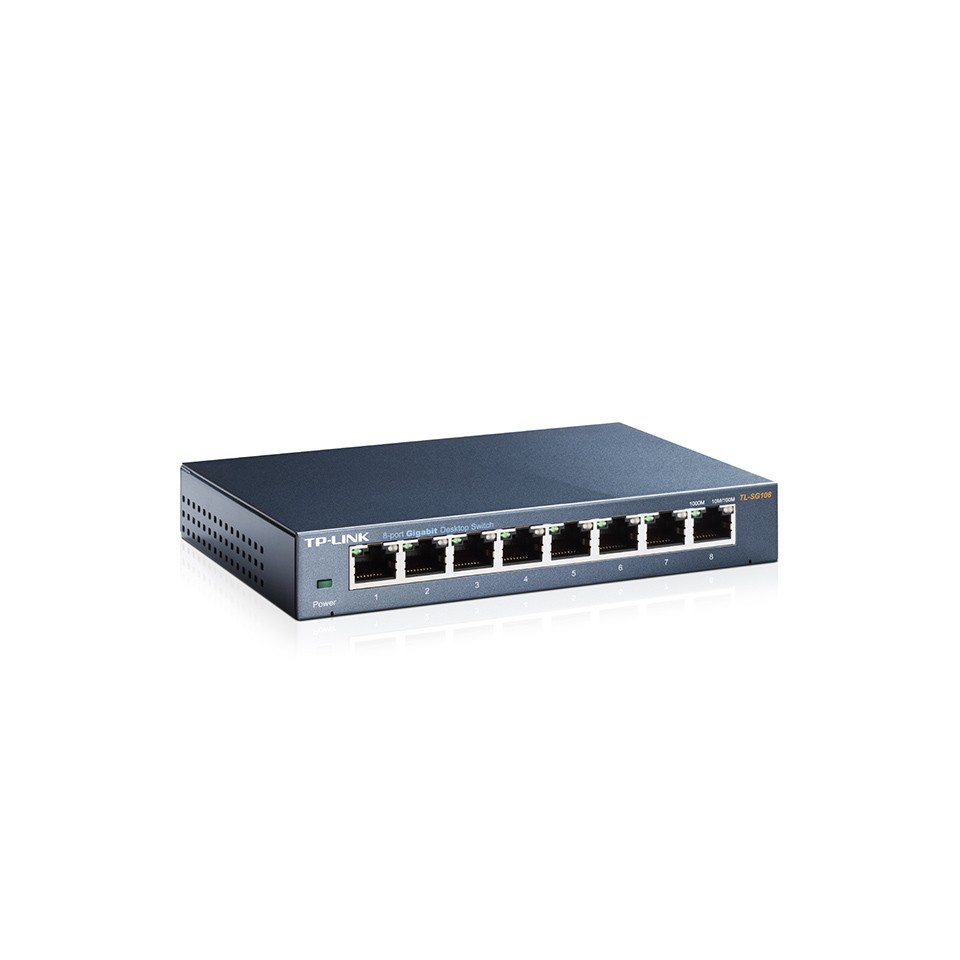TP-Link สวิตซ์ 8-Port 10/100/1000Mbps Desktop Switch รุ่น TL-SG108