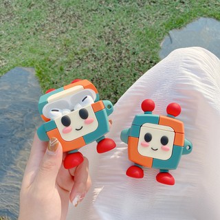 เคสหูฟัง ซิลิโคนนิ่ม กันกระแทก ลายหุ่นยนต์น่ารัก สําหรับ AirPods 1 2 3 pro 1 2 3 pro