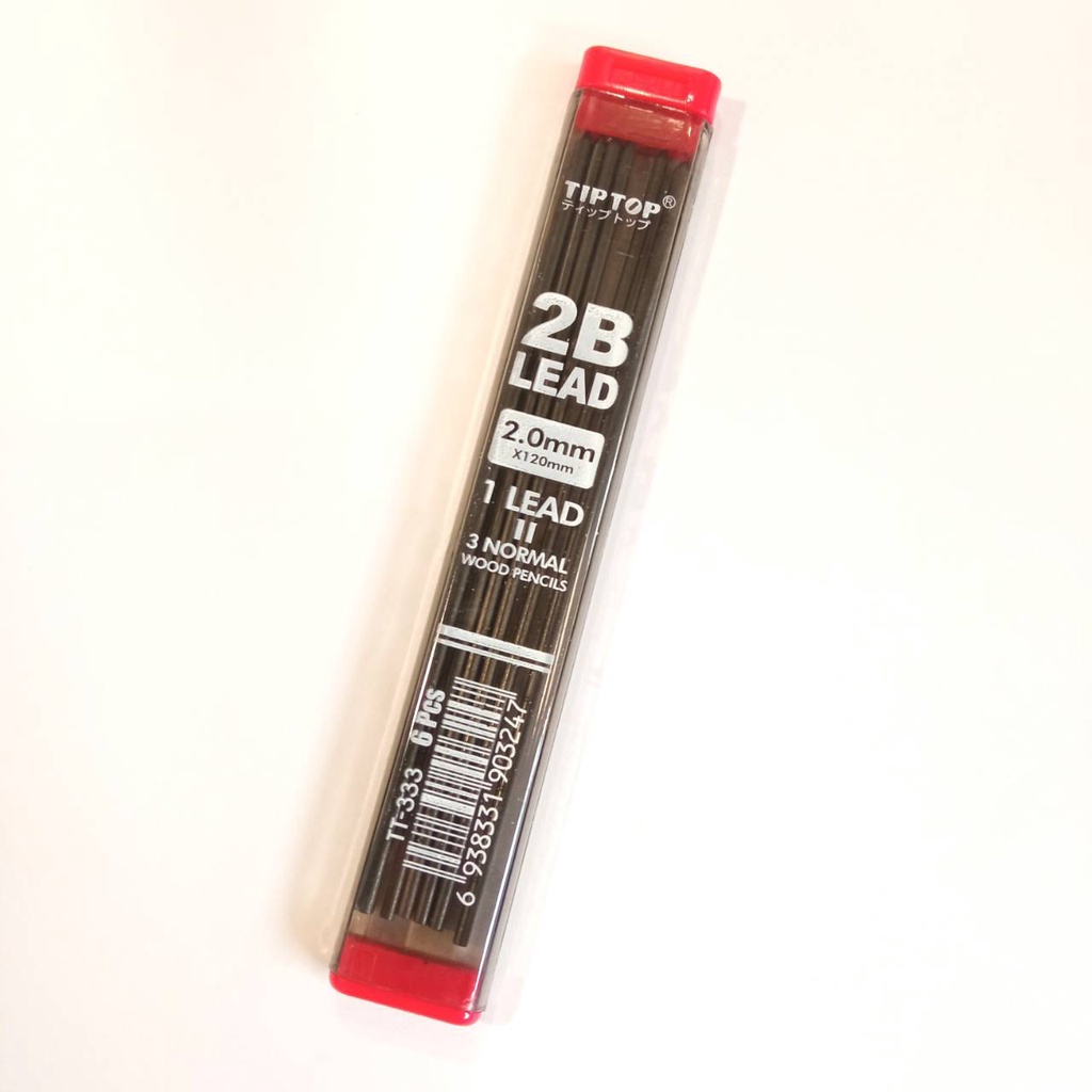 ไส้ดินสอ Tiptop ขนาด 2.0 มม. ไส้ใหญ่ ความเข้ม 2B