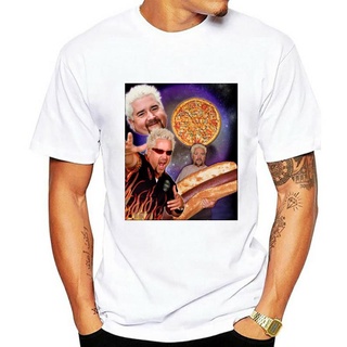 เสื้อยืดพิมพ์ลายแฟชั่น เสื้อยืด พิมพ์ลาย Three Guy Fieri Moon สีดํา สําหรับผู้ชาย