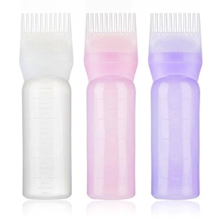 พร้อมส่ง  120Ml Hair Dye เติมขวด Applicator Comb Dispenser คอนเทนเนอร์ Salon Hair Coloring Hairdressing เครื่องมือจัดแต่