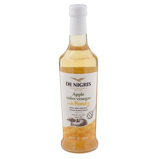 ดีนิกรีสน้ำส้มสายชูหมักจากแอปเปิ้ลผสมน้ำผึ้ง 500มล. Denis grease apple cider vinegar 500ml