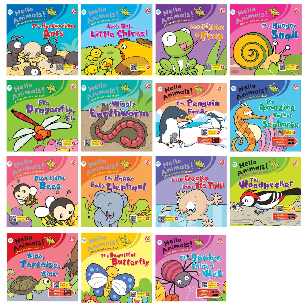ชุดหนังสือนิทานภาษาอังกฤษสำหรับเด็ก 15 เล่ม Hello Animals AR Series Set ...