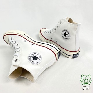 Converse Chuck70 Hi White คอนเวิร์ส ป้ายหลังดำ คอนเวิร์สขาว