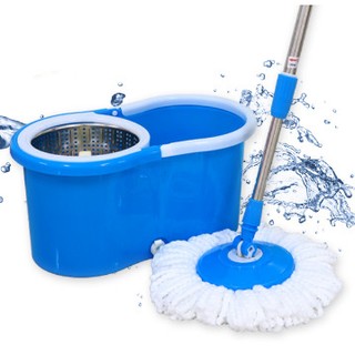 ชุดถังและไม้ถูพื้น SPIN MOP - สีฟ้า