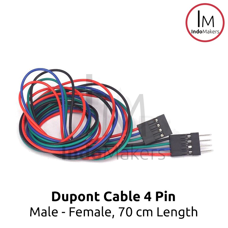 Jumper Wire Dupont Cable 4 Pin Male-Female 70cm