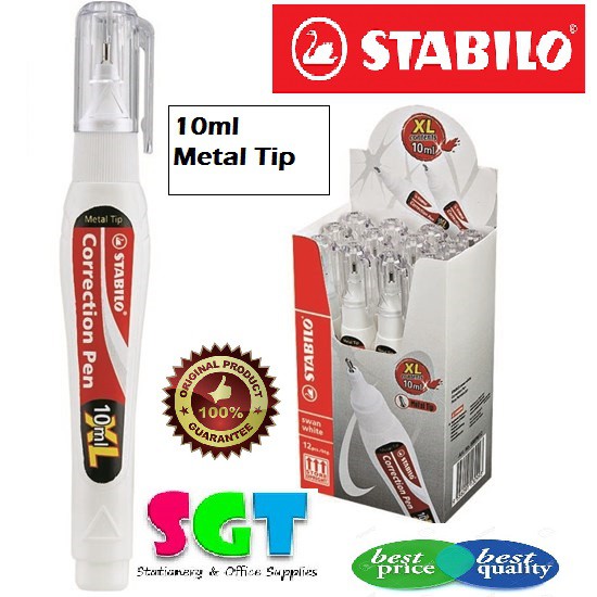 ปากกาลบคําผิด Stabilo Metal Tip 10ML (888PM12)