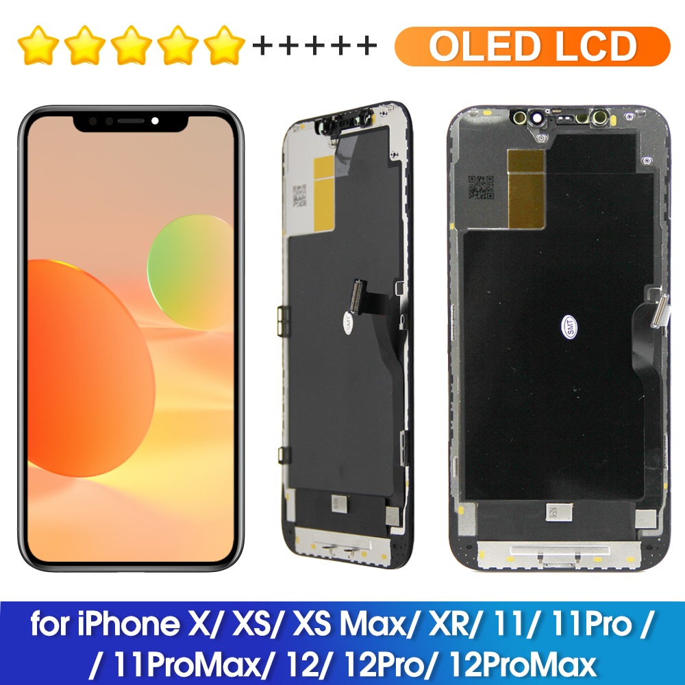 จอแสดงผล OLED สําหรับ iPhone สําหรับ iPhone X XS XS Max XR จอแสดงผล Lcd Touch Screen Digitizer สําหร
