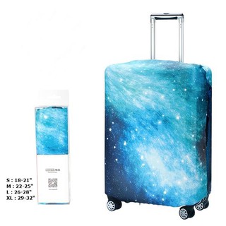 Chu Luggage  ผ้าคลุมกระเป๋าเดินทางลายอวกาศ  รุ่น050  สีฟ้า