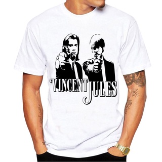 เสื้อยืดสีดำอินเทรนด์เสื้อยืดแขนสั้นลําลอง พิมพ์ลาย Pulp Fiction สวมใส่สบาย แฟชั่นฤดูร้อน สําหรับผู้ชายS-4XL