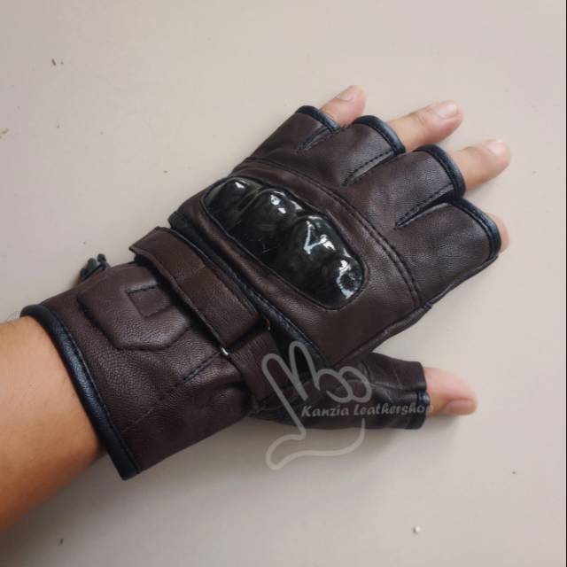 ถุงมือหนังมอเตอร์ไซค์