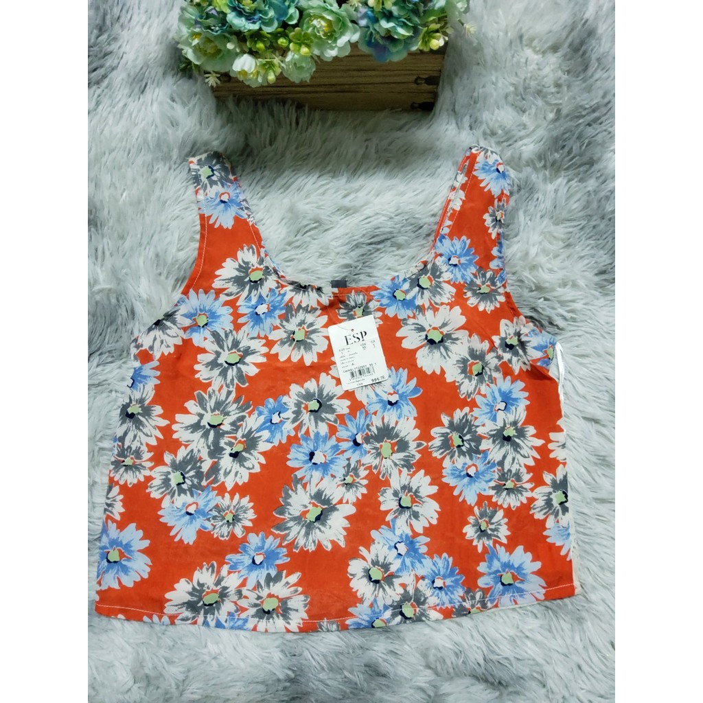 เสื้อแขนกุดลายดอกไม้แบรนด์ ESP