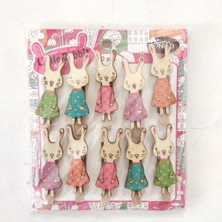 NiKo Little Rabbit คลิปหนีบ แฟนซี 10 ชิ้น