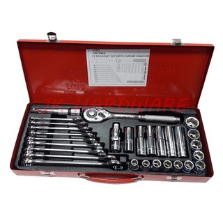 ชุดบล็อก บล็อค 4 หุน และประแจแหวนข้าง-ปากตาย 29 ชิ้น Euro King Tools