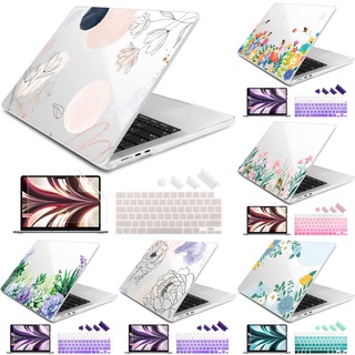 4 in 1 เคสคริสตัลแข็ง พร้อมที่ครอบคีย์บอร์ด สําหรับ MacBook Air Pro 2022 M2 M1 A2681 A2338 M1 2020 A2337 A2179 A1932 Pro14 16 M1 2021 A2442 A2485 Pro13 A1708 A1706 A2251