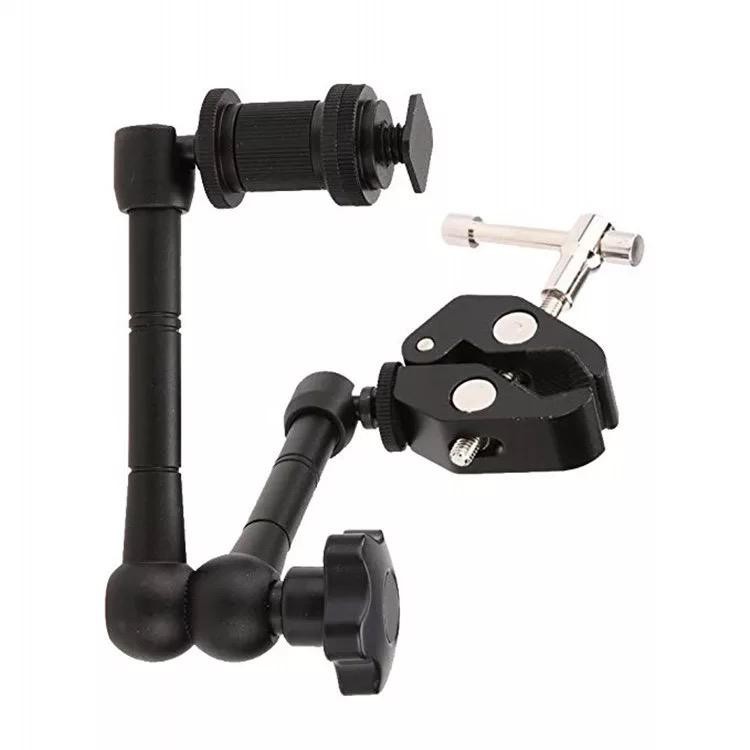 11นิ้วอย่างชัดเจนแขนเมจิก + ซูเปอร์หนีบปูคีมคลิปสำหรับกล้อง 11inch Articulating Magic Arm + Super Clamp Crab Plier Clip