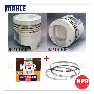 MAHLE ลูกสูบ+แหวน NPR สำหรับ ISUZU DECA-270, FXZ23T รุ่นเครื่อง 6SD1-T 4R