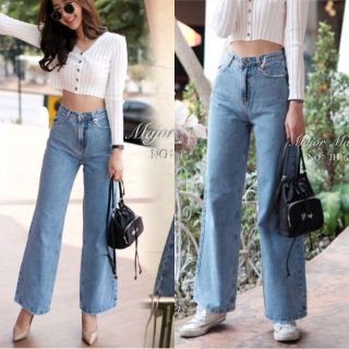 JH1628#ยีนส์ขาบานมีS-XL #Jeans house