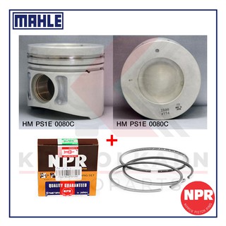 MAHLE ลูกสูบ+แหวน NPR สำหรับ HINO FL1J รุ่นเครื่อง J08C-T (หลุม 65)