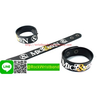 OF MICE &amp; MEN ขายริสแบนด์  MAM104NA Wristband สายรัดข้อมือวงร็อค