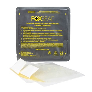 Tactical Medical Solution - FOX CHEST SEAL ใช้สำหรับการรักษาบาดแผลที่หน้าอกเปิด