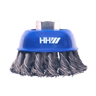 HHW Cup Brush Knoted Style (Steel) แปรงลวดรูปถ้วยแบบถัก (เหล็ก)